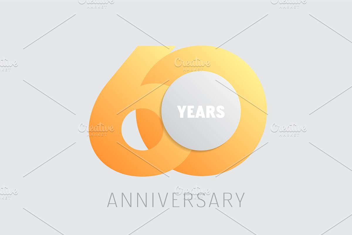 60 years anniversary vector icon in Illustrations - product preview 8