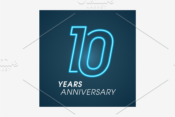 10 years anniversary vector logo