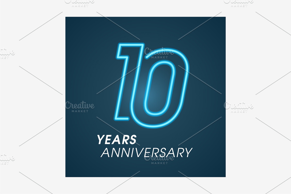 10 years anniversary vector logo in Illustrations - product preview 8