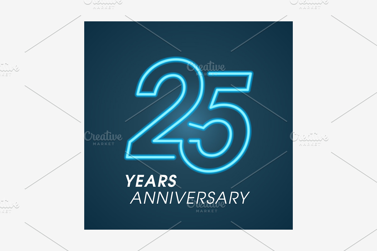 25 years anniversary vector logo in Illustrations - product preview 8