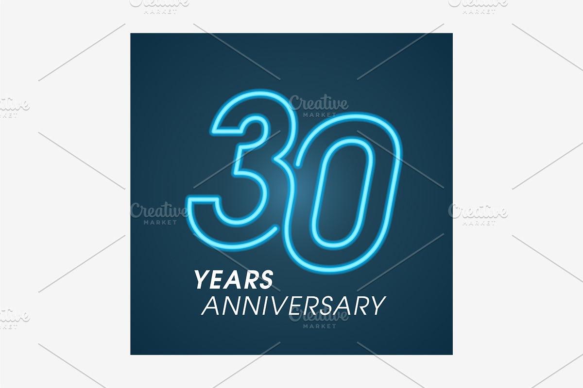 30 years anniversary vector logo in Illustrations - product preview 8