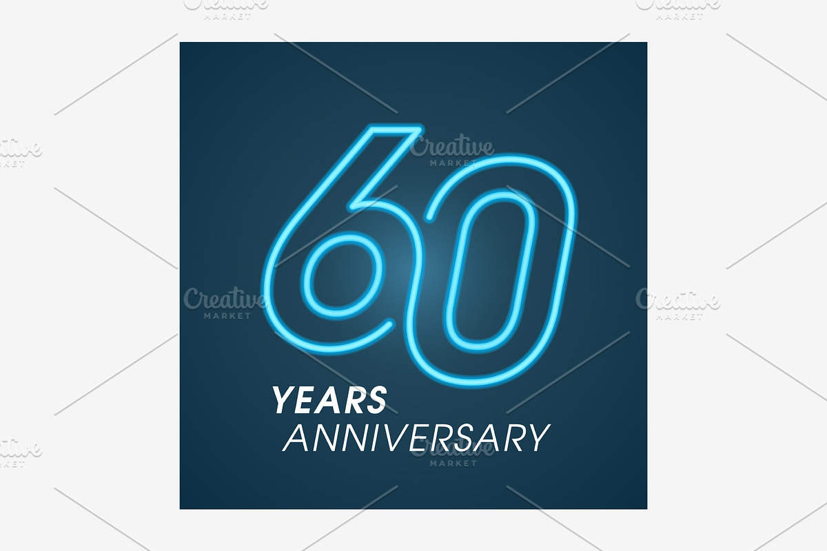 60 years anniversary vector logo in Illustrations - product preview 8