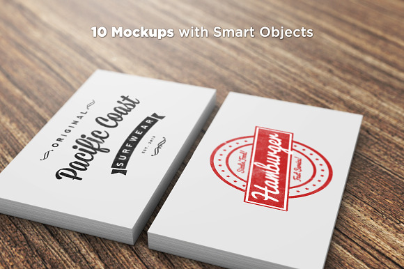 10 Realistic Business Card Mockups in Print Mockups - product preview 1