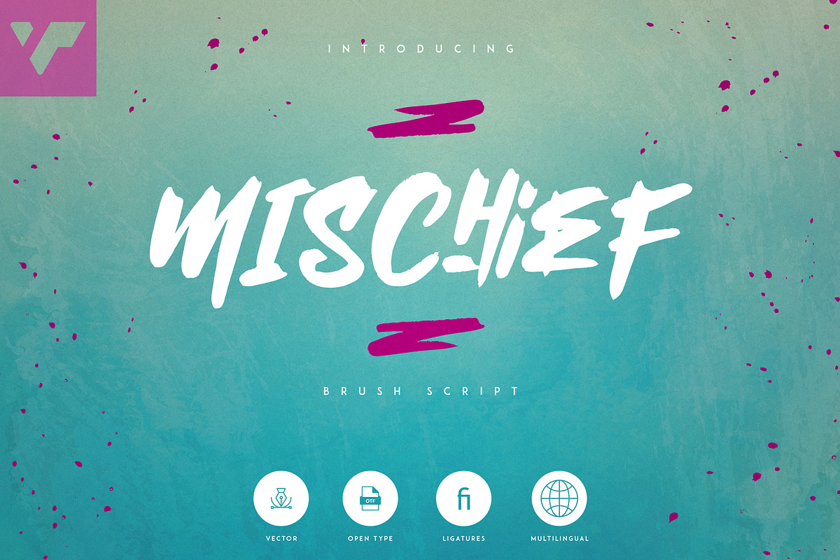 Mischief - Brush font + Extras in Script Fonts - product preview 8