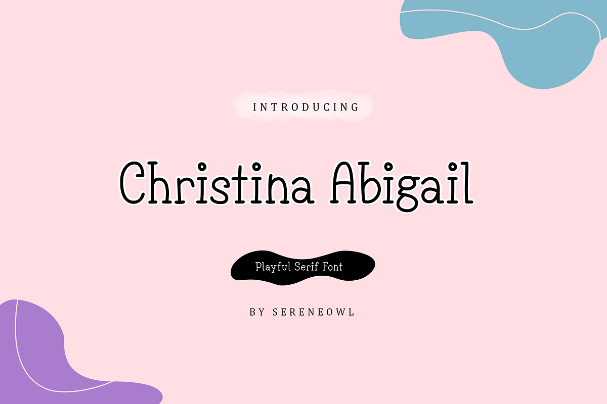 Christina Abigail -Casual Serif Font in Serif Fonts - product preview 8