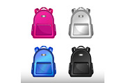 School bag isolated vector icon
