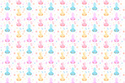 Pastel Easter Bunny Seamless Pattern