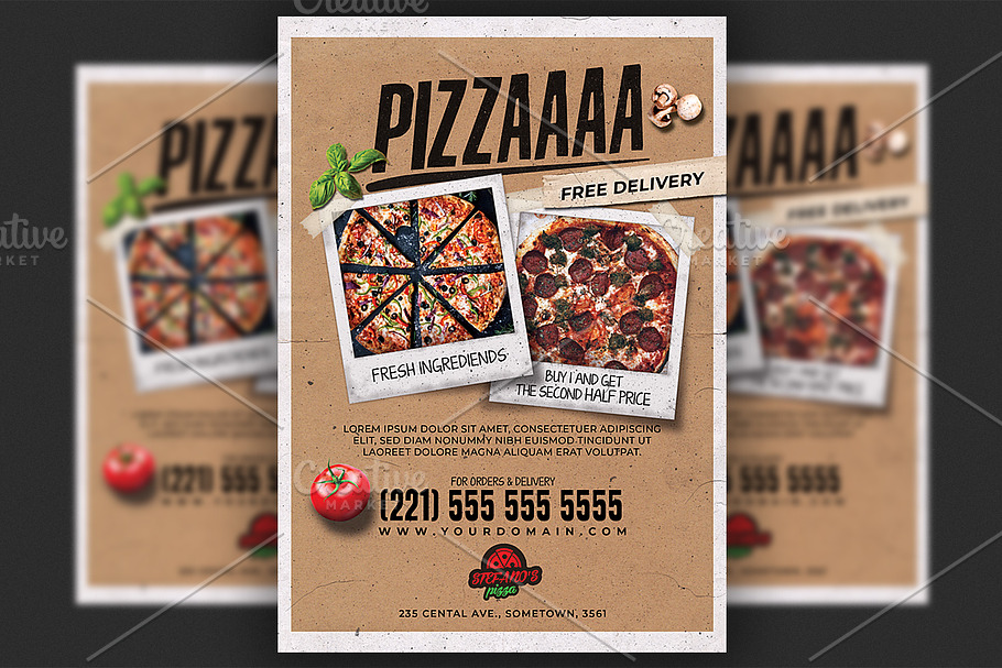 Pizza Flyer Template in Flyer Templates - product preview 8