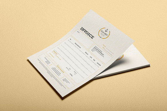 Old Zey Hospitality Invoice ID in Stationery Templates - product preview 3