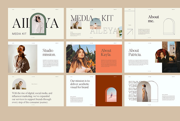 AILEYA - Powerpoint Media Kit in PowerPoint Templates - product preview 7