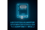 Personal notebook neon light icon