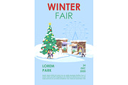 Winter fair brochure template