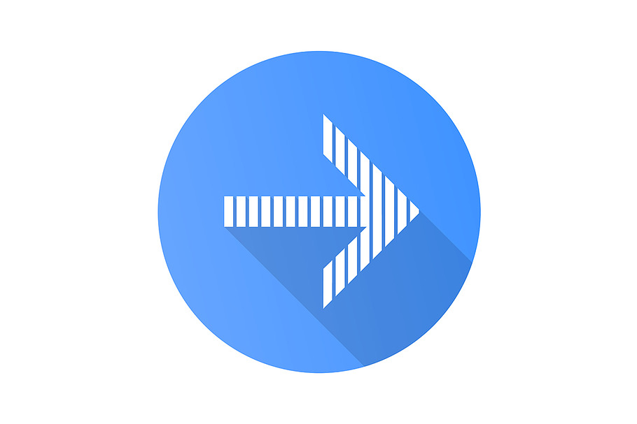 Striped arrow flat design glyph icon in Icons - product preview 8