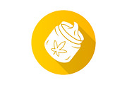 Hemp cream flat design glyph icon