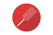 Comb flat design glyph icon