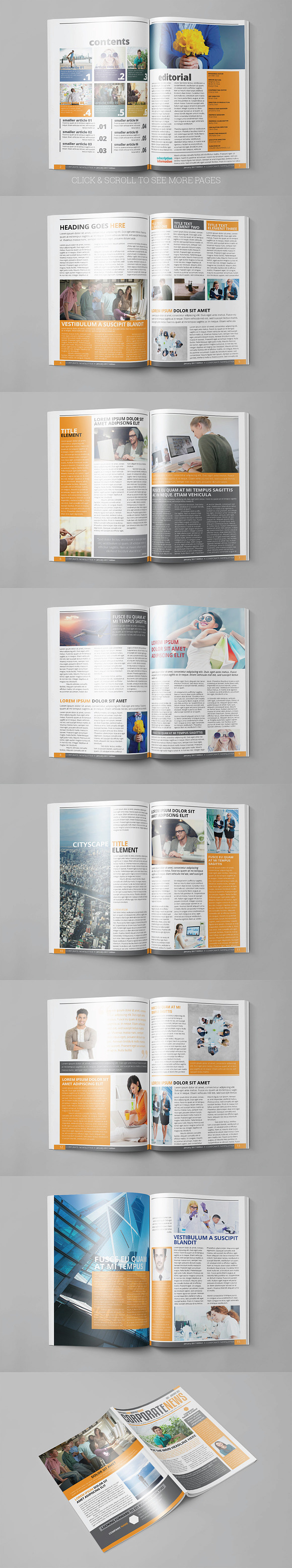 Corporate Print Newsletter in Magazine Templates - product preview 1