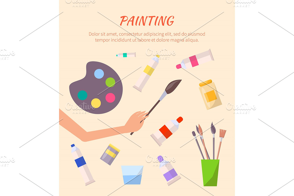 Painting Poster with Watercolor in Illustrations - product preview 8