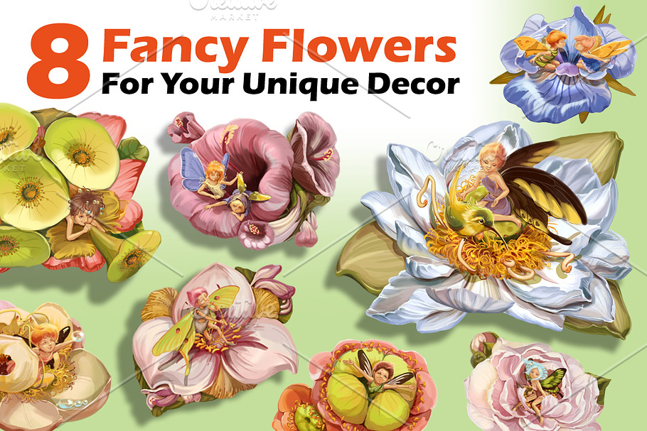 Magical flower fairy. in Illustrations - product preview 8
