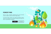 Forest Fire Web Poster with