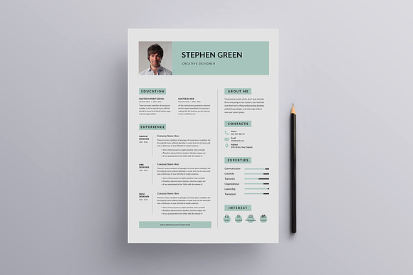 Resume Template / CV in Resume Templates - product preview 1
