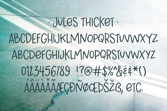 Jules Thicket, a wonky caps font in Sans-Serif Fonts - product preview 1