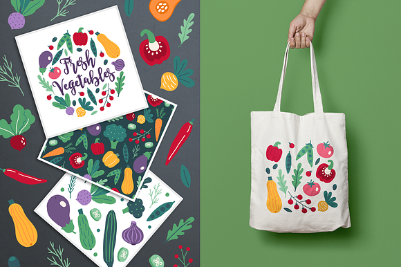 Fresh Vegetables Kit in Illustrations - product preview 10