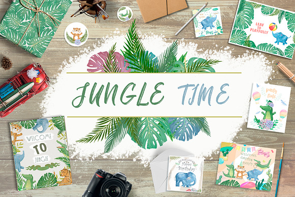 Cute Friends Jungle Party in Illustrations - product preview 9