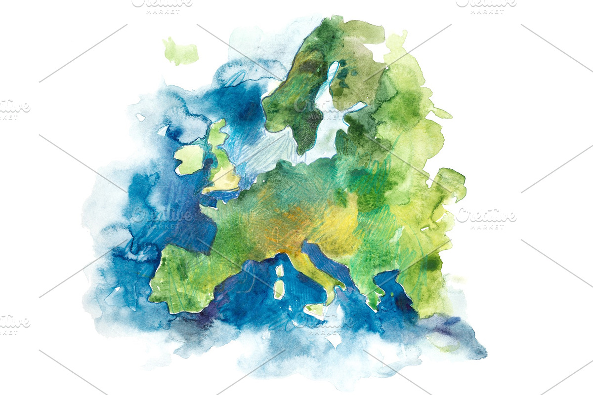 Map of Europe, European Union in Illustrations - product preview 8