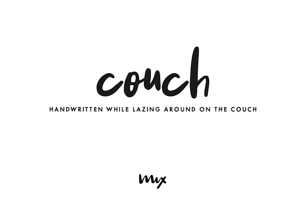 Couch — a Handwritten Font