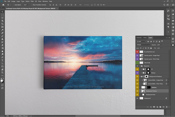 Landscape Canvas Ratio 3x2 Mockup 04 in Print Mockups - product preview 4