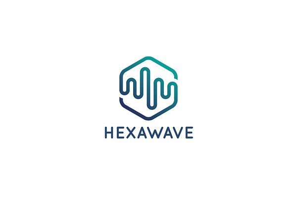 Hexagon Wave Logo