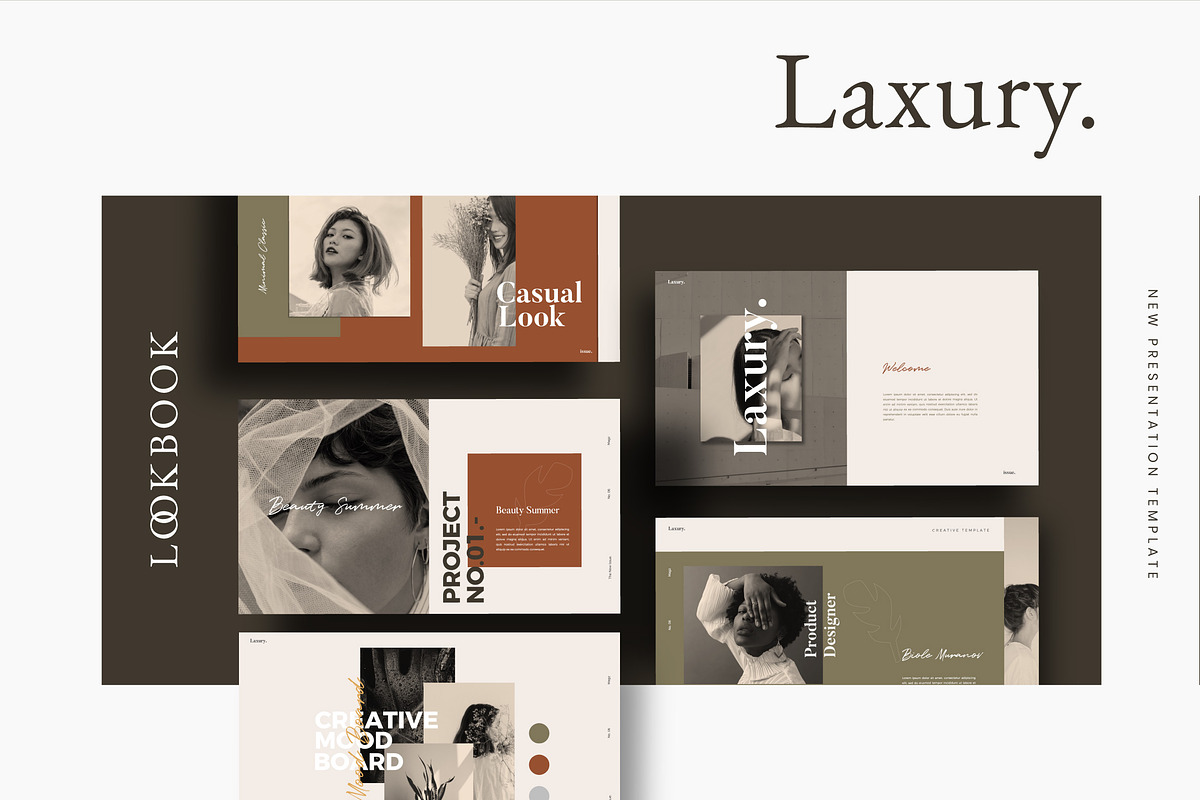 Laxury - Brand Lookbook Powerpoint in PowerPoint Templates - product preview 8