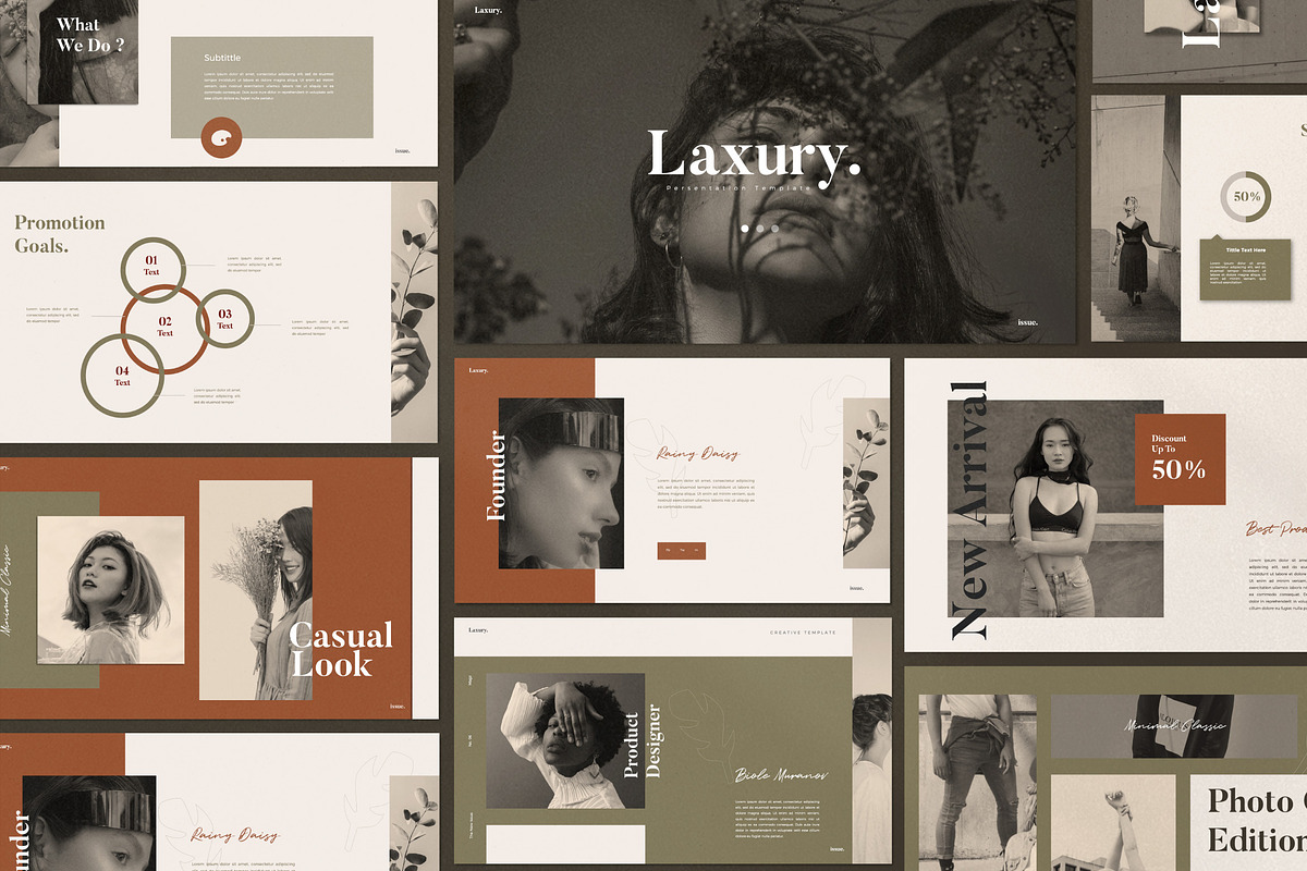 Laxury - Brand Lookbook Keynote in Keynote Templates - product preview 8