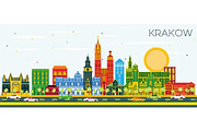 Krakow Poland City Skyline