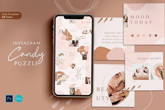 PUZZLE Bundle Instagram - PS & Canva in Instagram Templates - product preview 20
