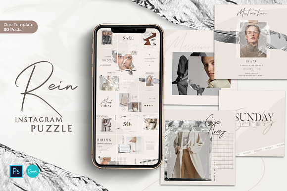 PUZZLE Bundle Instagram - PS & Canva in Instagram Templates - product preview 21