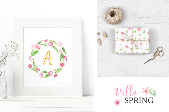 Watercolor Spring Floral Collection in Graphics - product preview 11