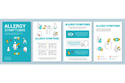Allergy symptoms brochure template