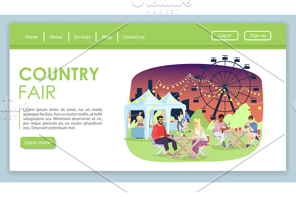 Country fair landing page