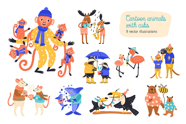 Animals with cubs