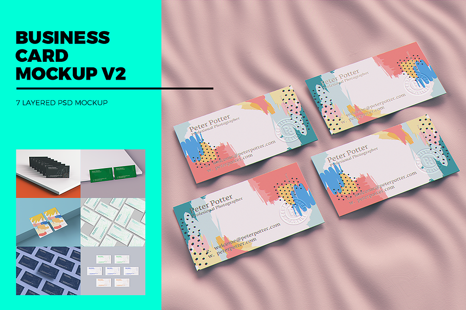 Business Card MockUp v2 in Print Mockups - product preview 8
