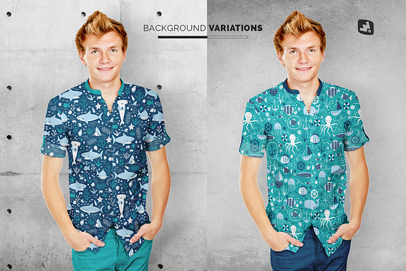 Male Y-neck Shirt Mockup in Product Mockups - product preview 6