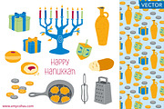 Happy Hanukkah: Vector Art
