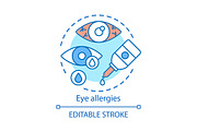 Eye allergies concept icon