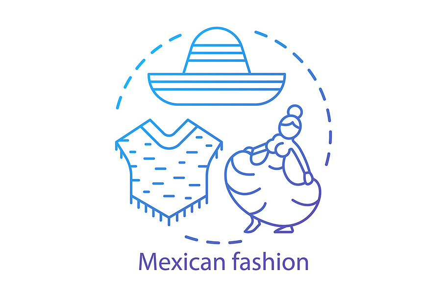 Mexican fashion concept icon in Icons - product preview 8