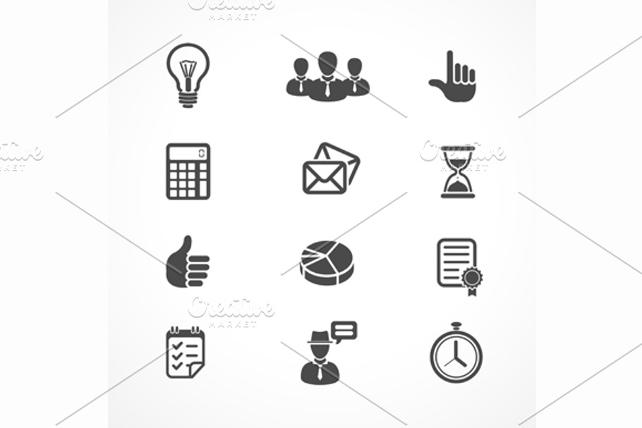 Office and Business Icons Set in Graphics - product preview 8