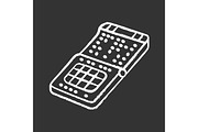 Braille print smartphone chalk icon