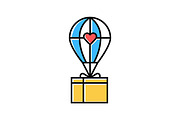 Humanitarian assistance color icon