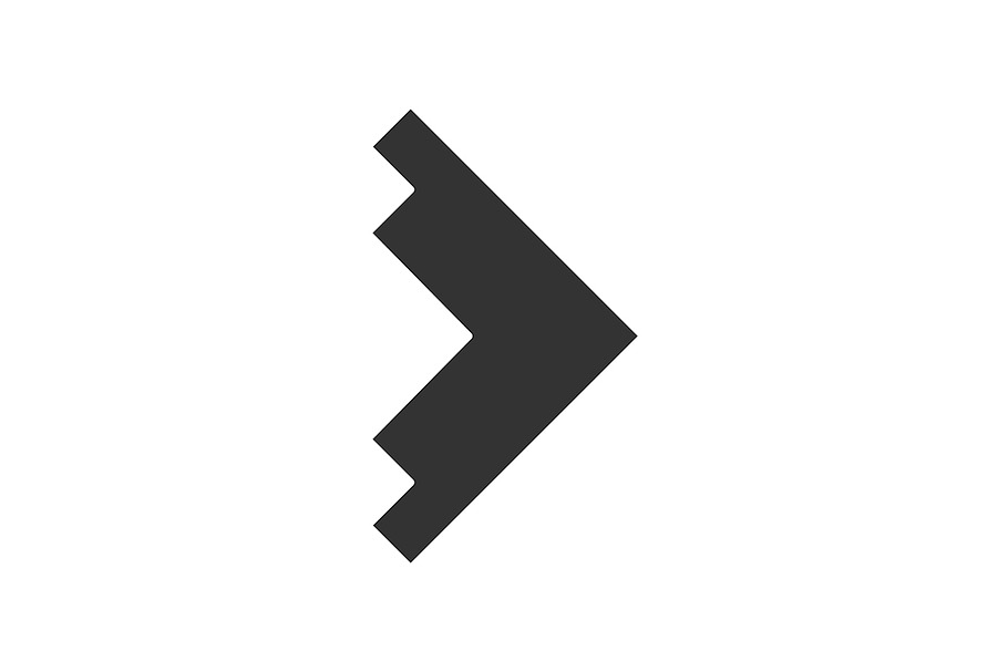 Right arrowhead glyph icon