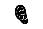 Noise cancelling earplugs glyph icon
